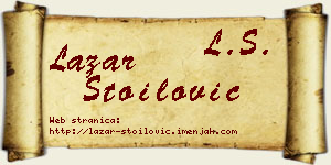 Lazar Stoilović vizit kartica
